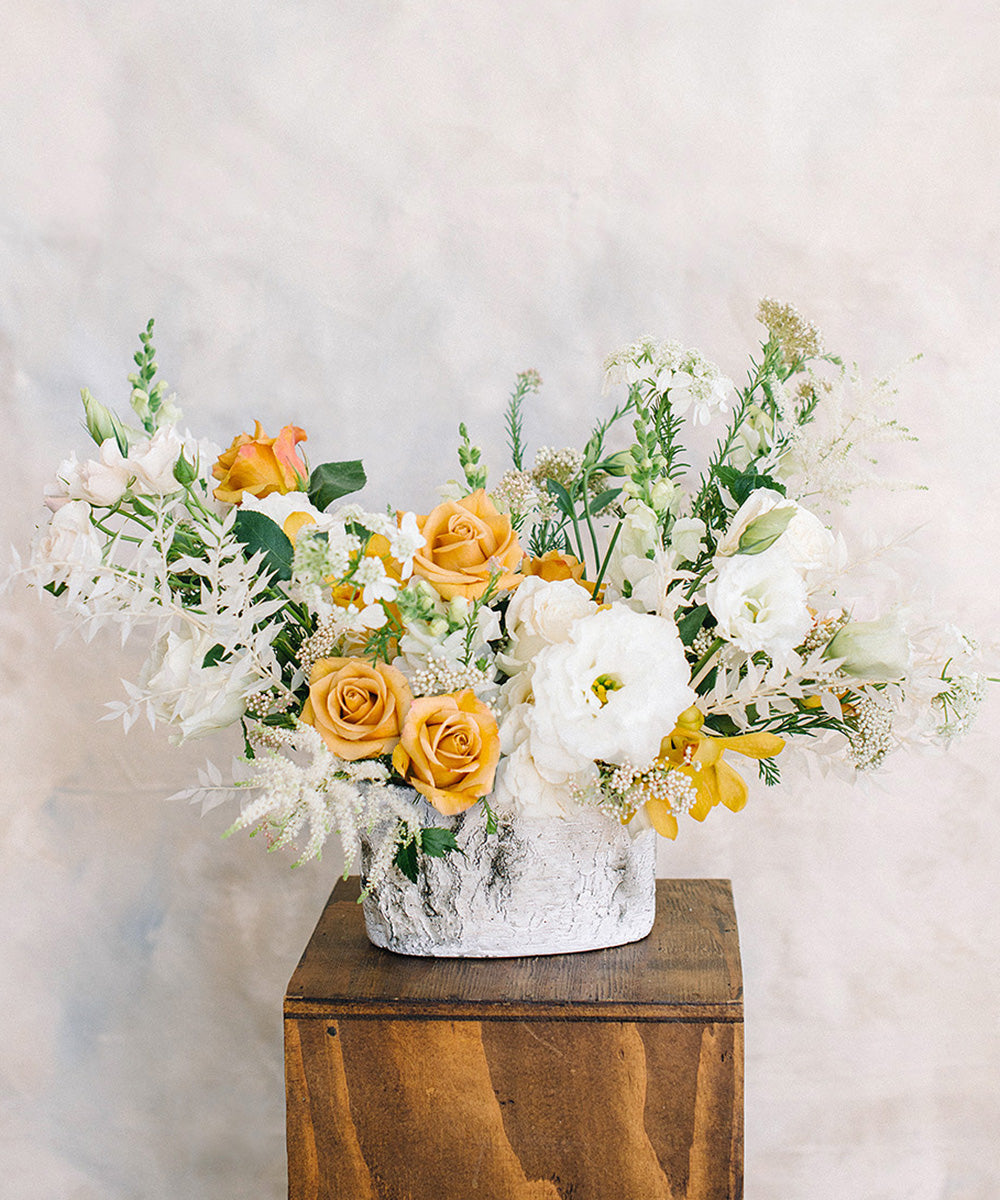 White and Gold Floral Ribbon - Pender & Peony - A Southern Blog